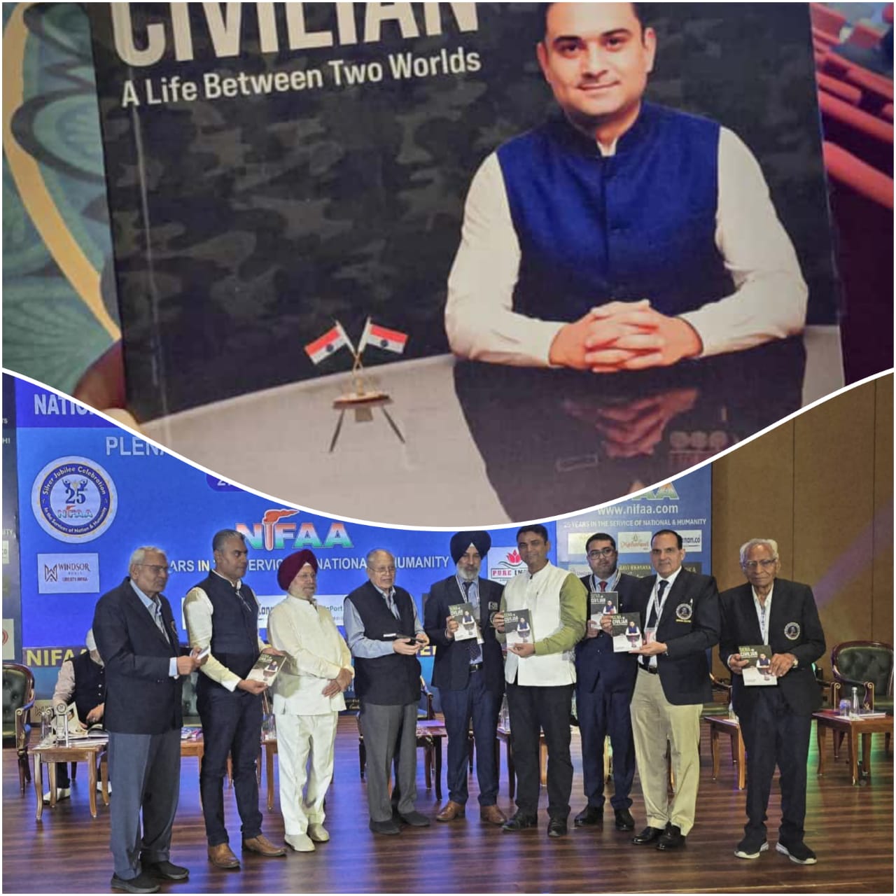 कैप्टन राहुल तिवारी की पुस्तक “Sena vs Civilian” का भव्य विमोचन